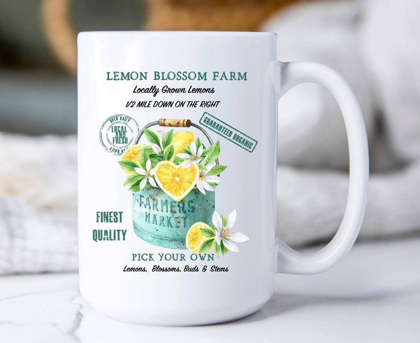 Farmers Market Lemon Blossoms Coffee Mug