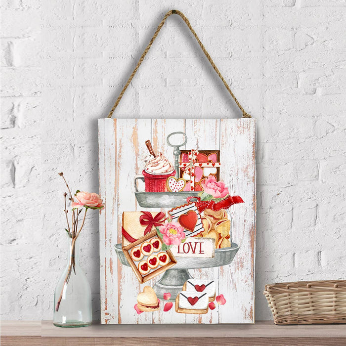 Valentine Cookies 2 Tier Tray  Wall Decor