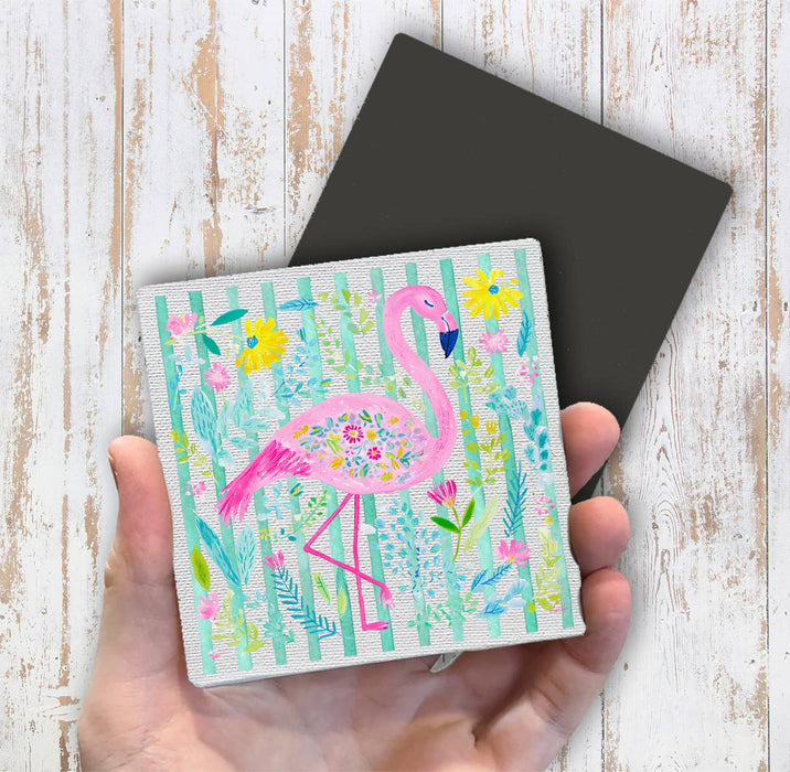 Tropical Pink Flamingo Magnet Fridge