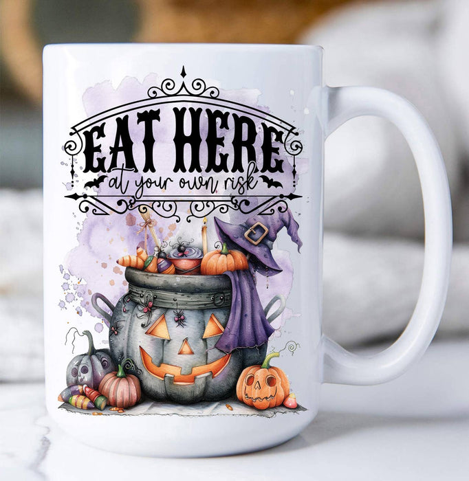 Halloween Eat at your Own Risk Coffee Mug