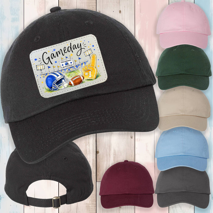 Gameday Football Royal Blue & Gold Basbeall Hat