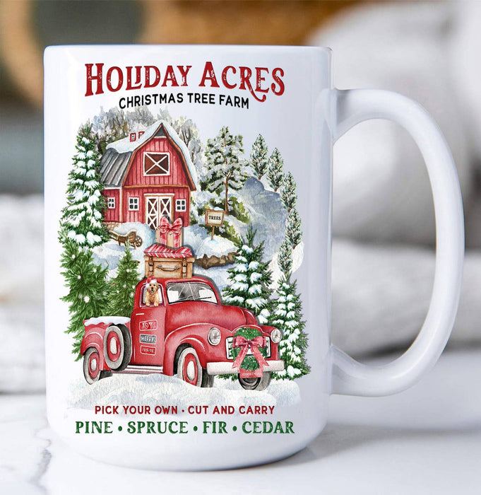 Christmas Holiday Acres Tree Farm  Coffee Mug