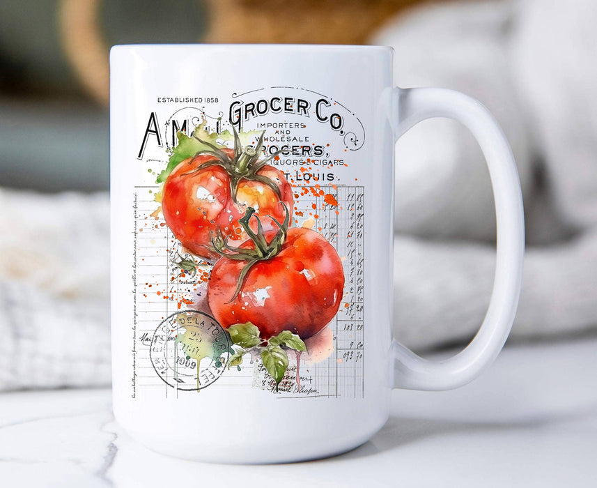 Vintage Farmhouse Tomatoes Vegetables Coffee Mug