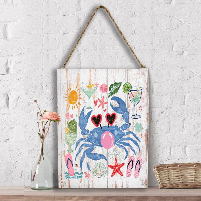 Coastal Blue Grab Blowing Bubble  Wall Decor
