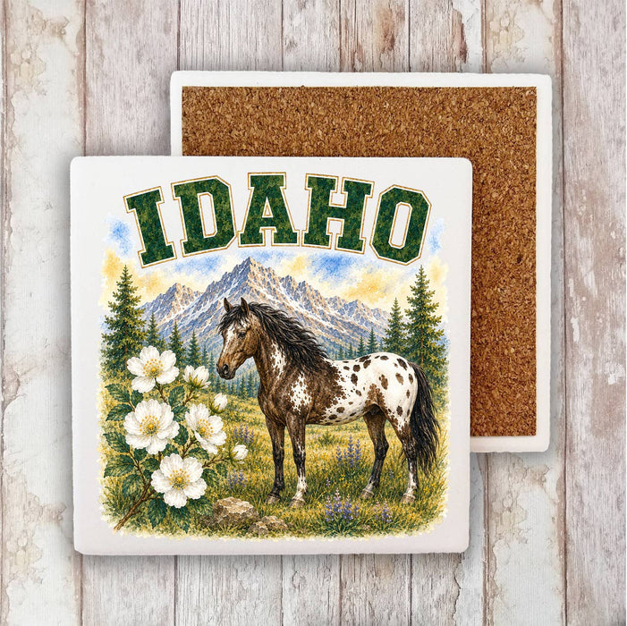 Idaho State Bird and Animal Stone Coaster