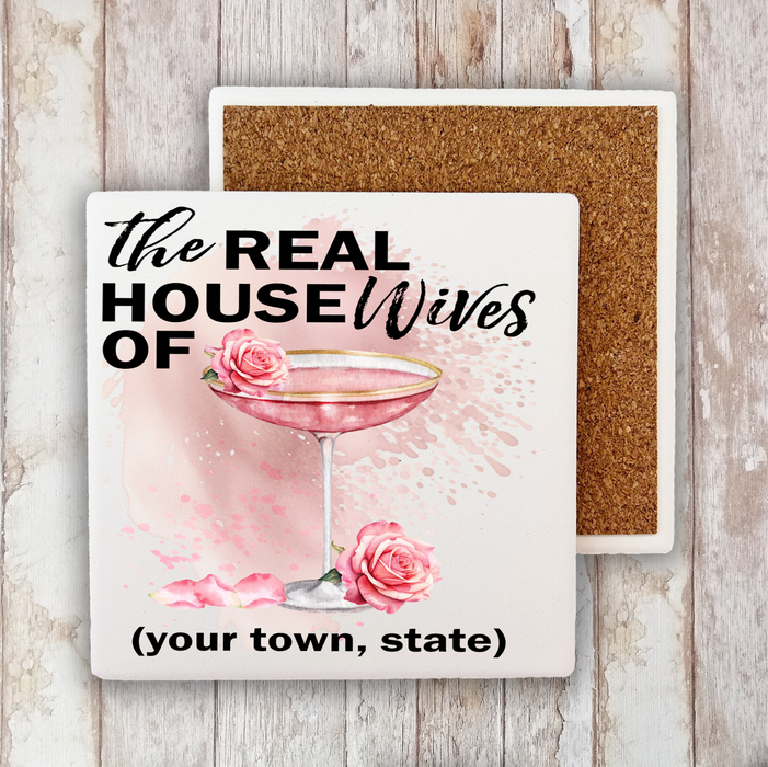 Martini The Real House Wifes of Stone Coaster