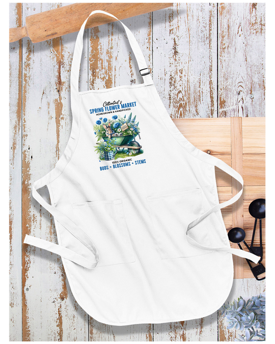 Blue Springs Flowers Bunny Apron