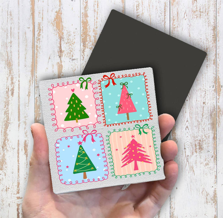 Christmas Tree Hand-Drawn Frame Magnet Fridge
