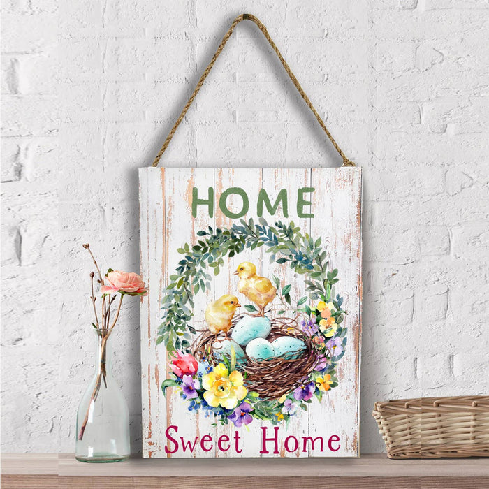 Easter Chicks Sweet Home  Wall Decor
