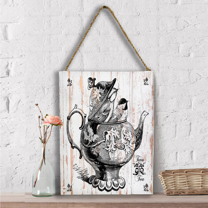 Tea Pot with Birds, Wall Decor