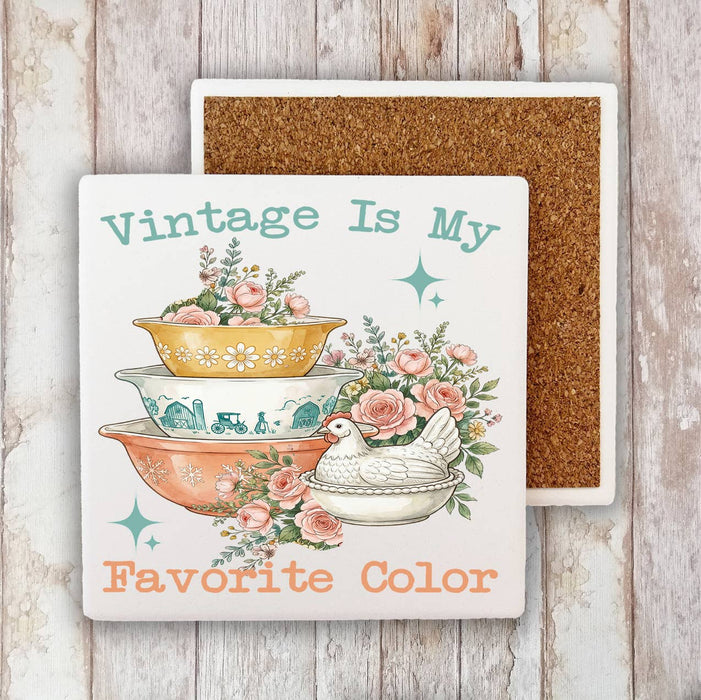 Vintage is My Favorite Color Stone Coaster