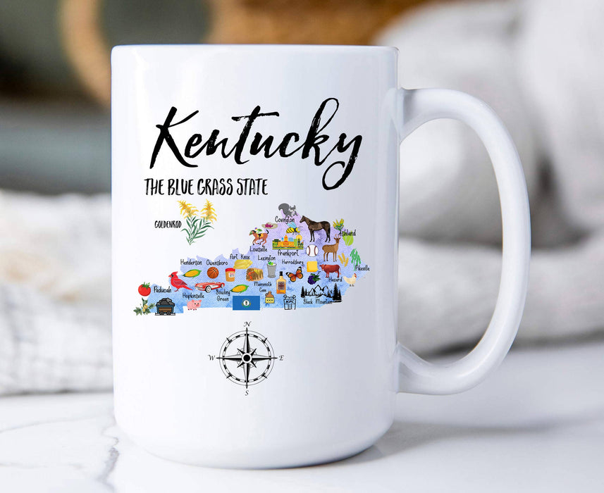 Kentucky State Map Souvenir Coffee Mug
