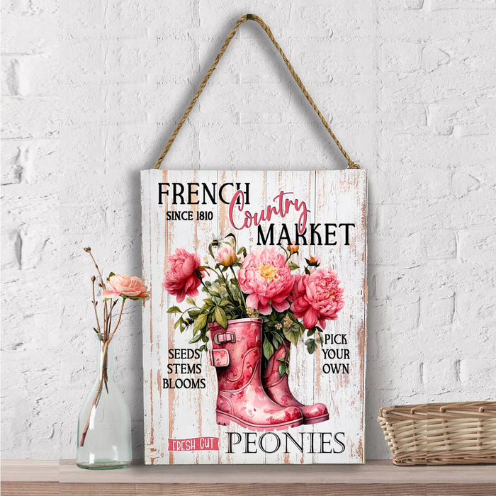 French Country Market Peonies Wall Decor