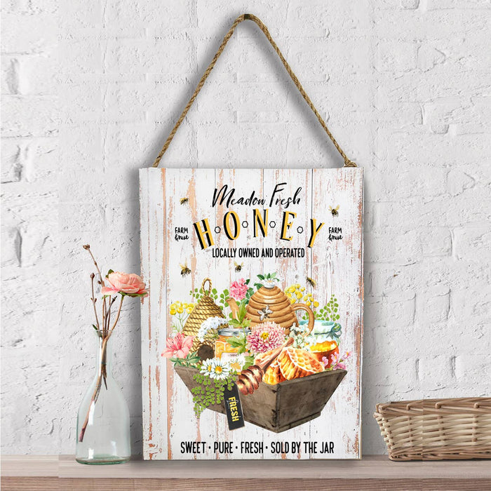 Modern Farmhouse Fresh Honey Bees Wall Decor