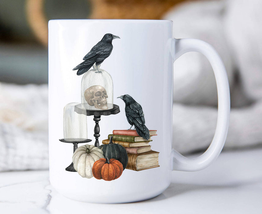 Halloween Black Crow Pumpkins Coffee Mug