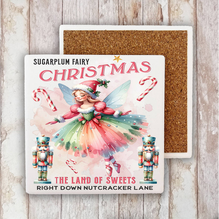 Christmas Sugarplum Fairy Stone Coaster