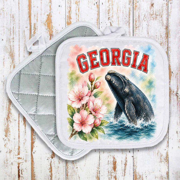 Georgia State Bird and Animal Pot Holder