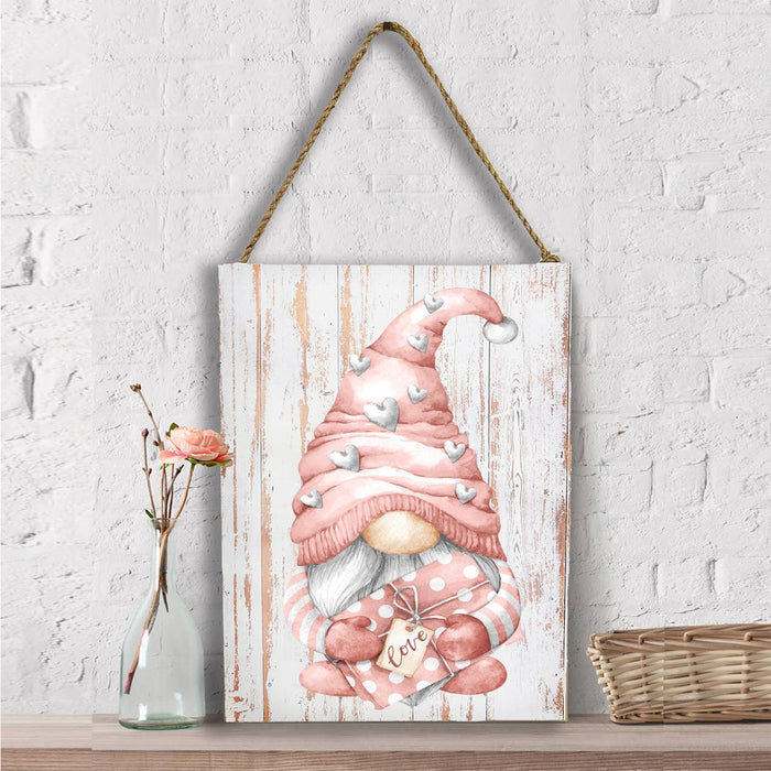Valentine Gnome Love Hearts  Wall Decor