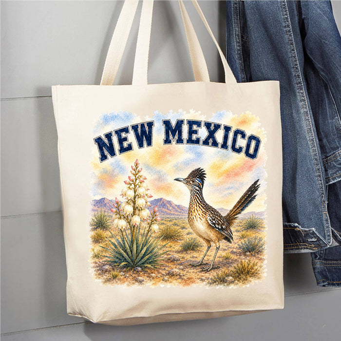 New Mexico State Bird and Animal Canvas Tote Bag