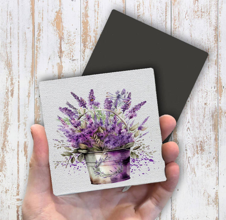 Spring garden Lavender Bouquet Magnet Fridge