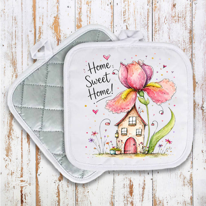 Home Sweet Home Spring Flowers Pot Holder