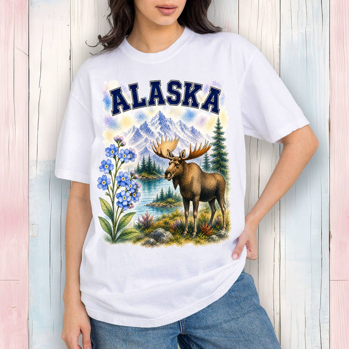 Alaska State Bird and Animal T-Shirt