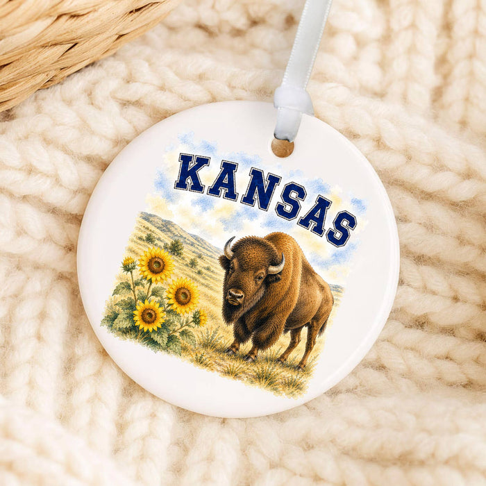 Kansas State Bird and Animal Ornament