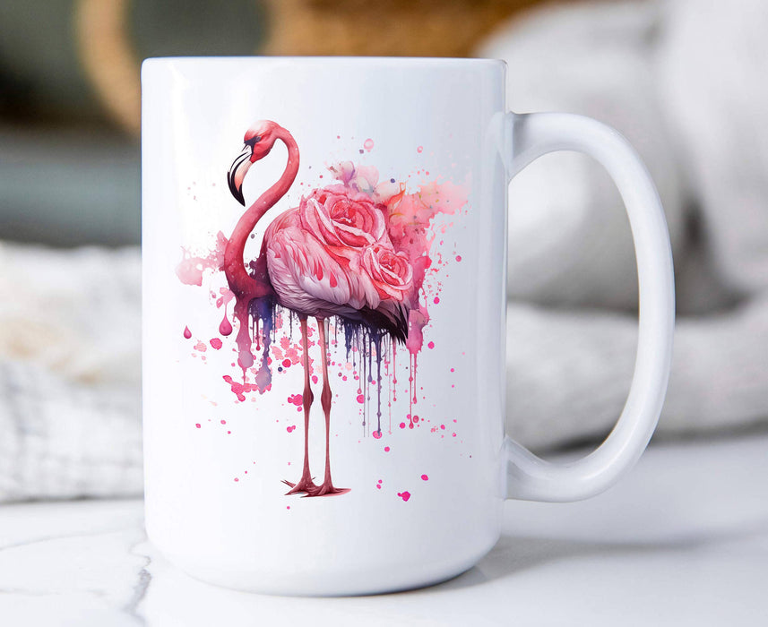 Beautiful Flamingo Roses Coffee Mug