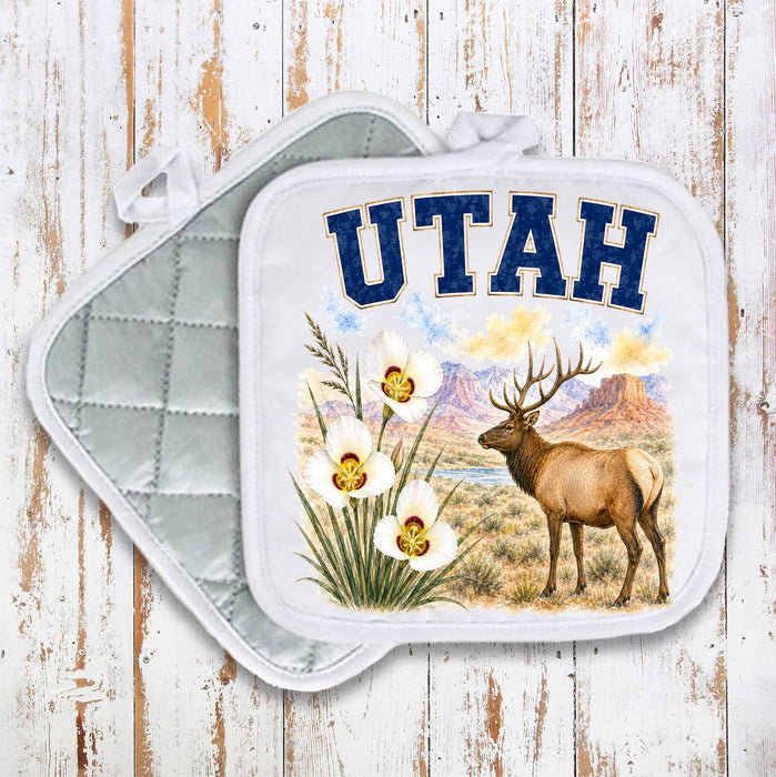 Utah State Bird and Animal Pot Holder