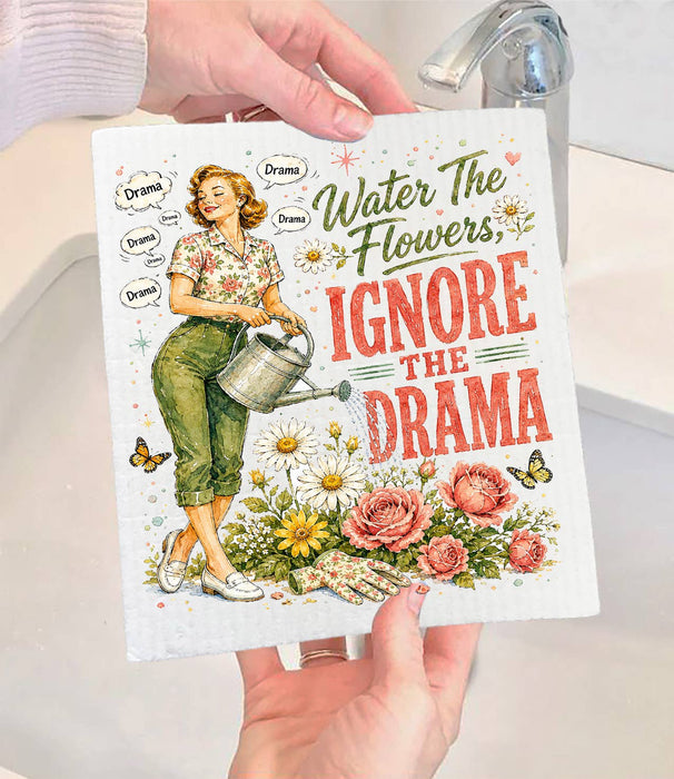 Funny ignore the Drama Swedish Dishcloth