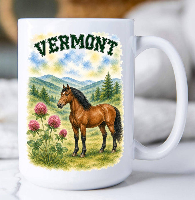 Vermont State Bird and Animal Coffee Mug