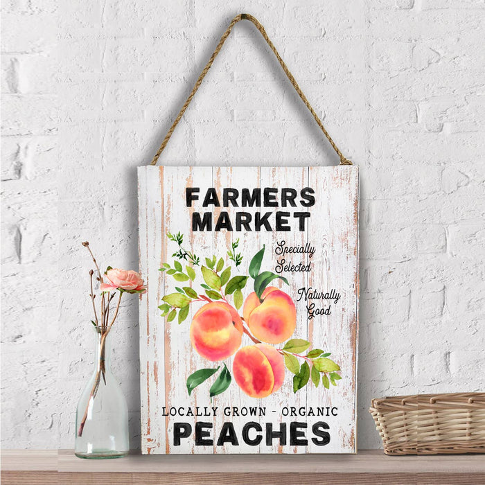 Farmers Market Organic Peaches  Wall Decor