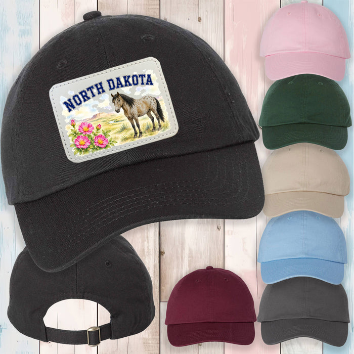 North Dakota State Bird and Animal Baseball Hat