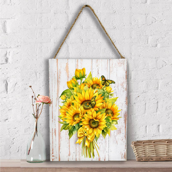 Sunflowers Butterfly Bouquet Wall Decor
