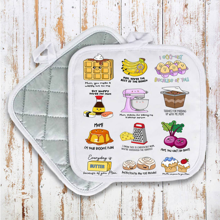 Mother's Day Puns Funny Quotes Pot Holder Oven Mitt