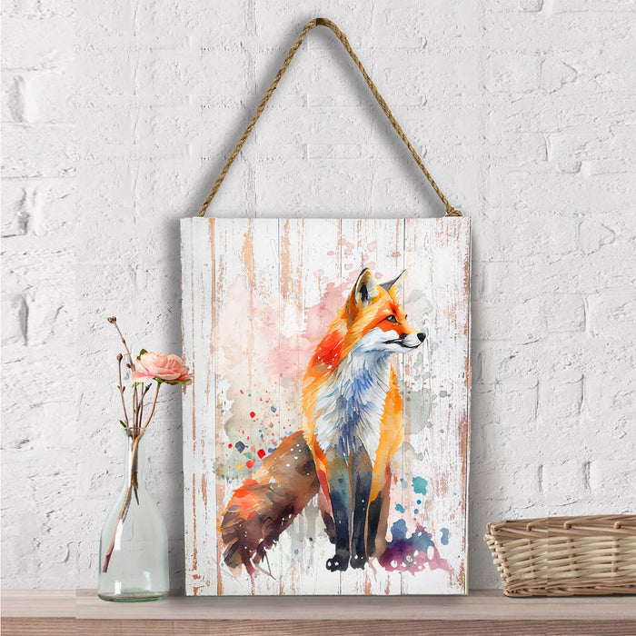 Fox Animal Watercolor Wall Decor