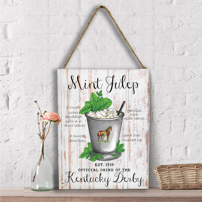 Kentucky Derby Mint Julep Drink Wall Decor