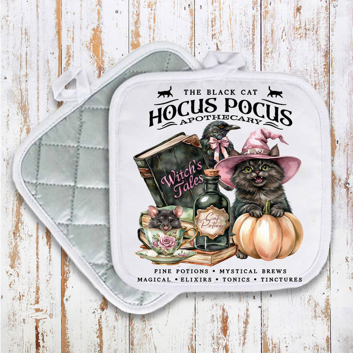 Halloween Hocus Pocus Black Cat Pot Holder Oven Mitt