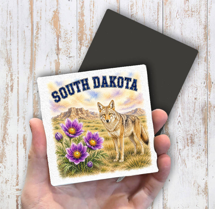 South Dakota State Bird and Animal Magnet Fridge