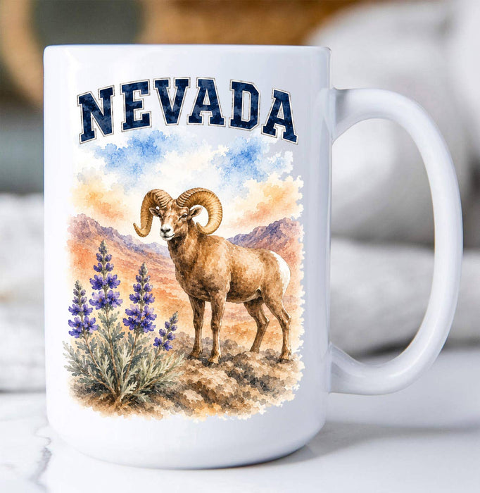 Nevada State Bird and Animal Coffee Mug