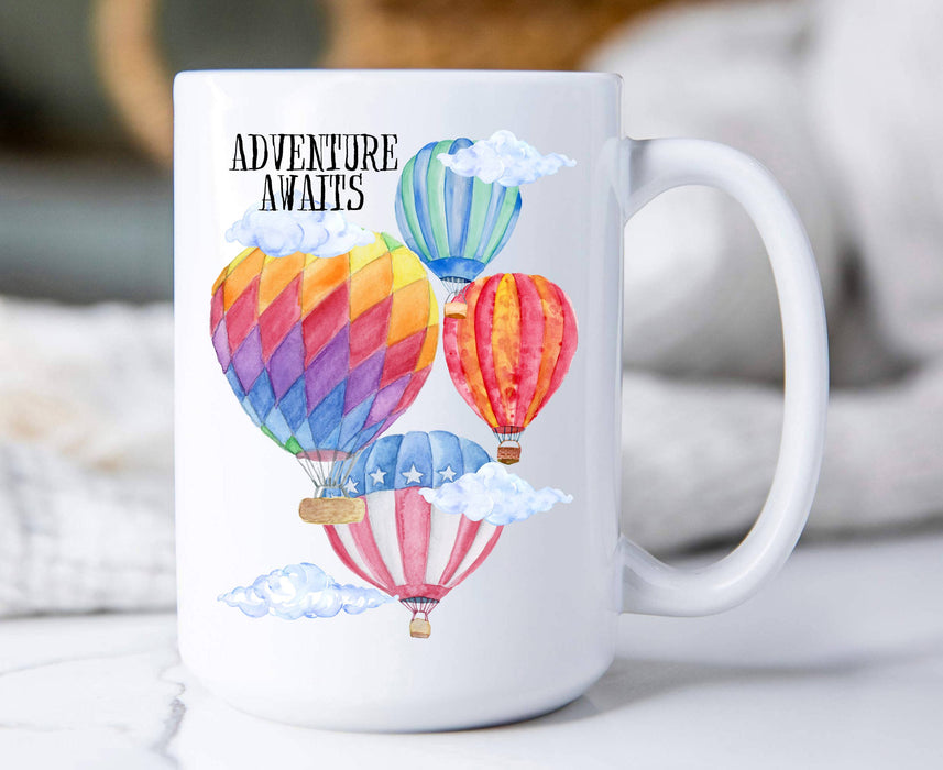 Hot Air Balloons Adventure Awaits Coffee Mug