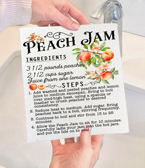 Fresh Peach Jam Recipe  Swedish Dishcloth