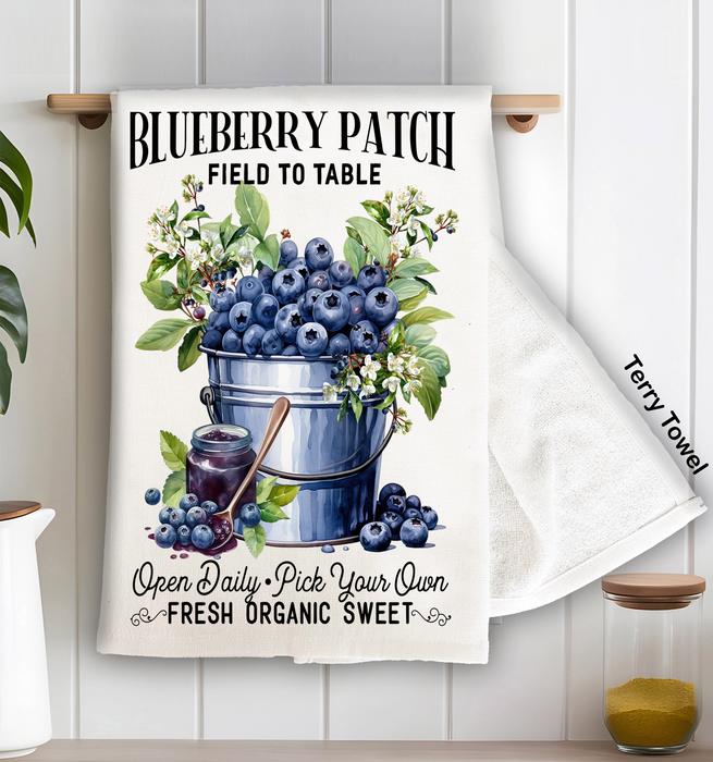 Blueberry Patch Field to Table  Kitchen Terry Towel