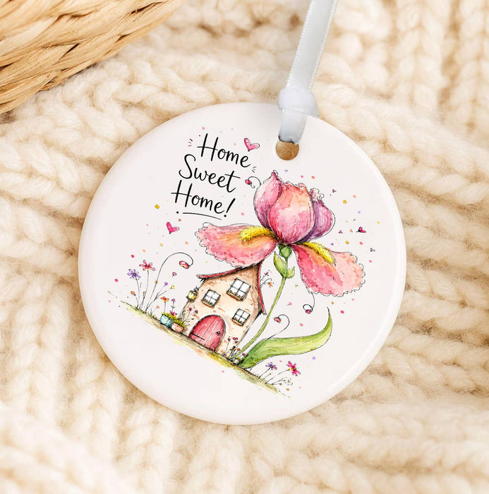 Home Sweet Home Spring Flowers Ornament