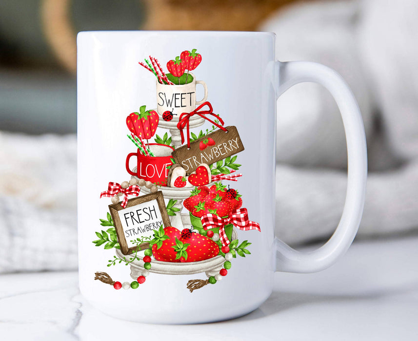 Sweet Fresh Strawberries Summer Coffee Mug