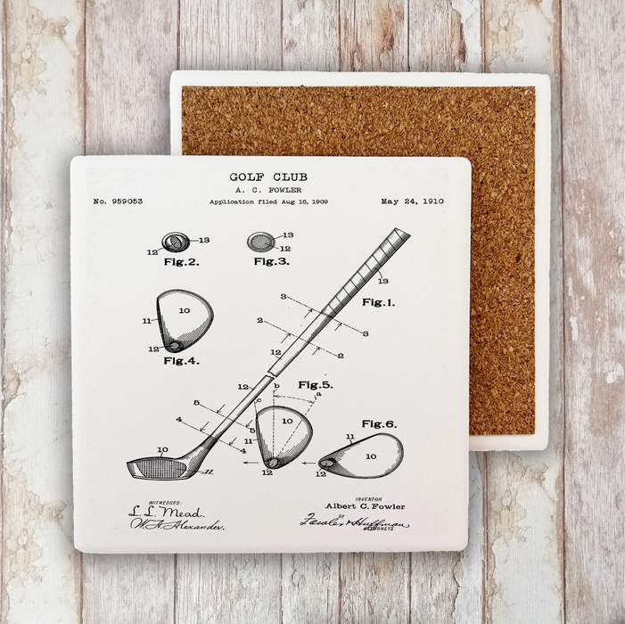 Vintage Golf Club Stone Coaster