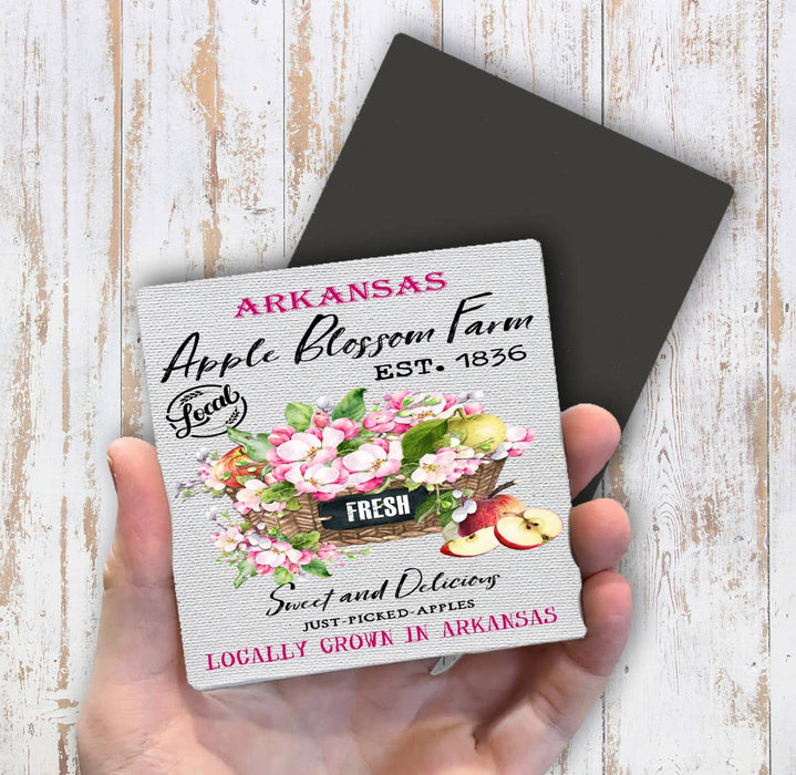 Arkansas State Flower Apple Blossom Magnet Fridge