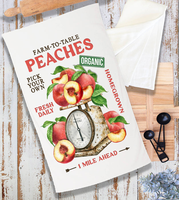 Modern Farmhouse Fresh Peaches Terry Towel