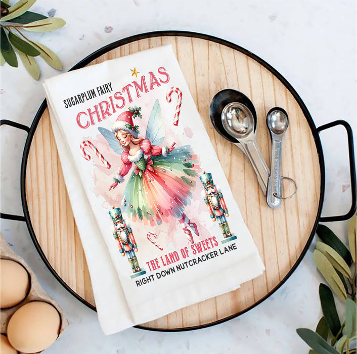Christmas Sugarplum Fairy Tea Towel