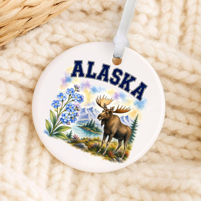 Alaska State Bird and Animal Ornament